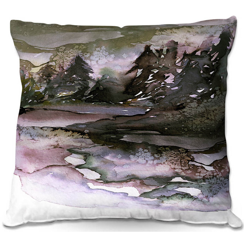 Coussin pour ne jamais quitter le canapé path ii, 16 po x 1 po, Vert / Gris / Noir