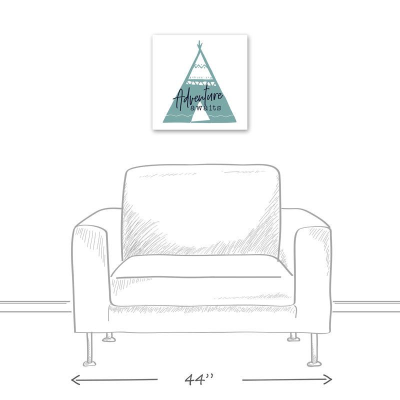 « adventure await », art sur toile Loredo, H 16 po x l 16 po x P 1,25 po