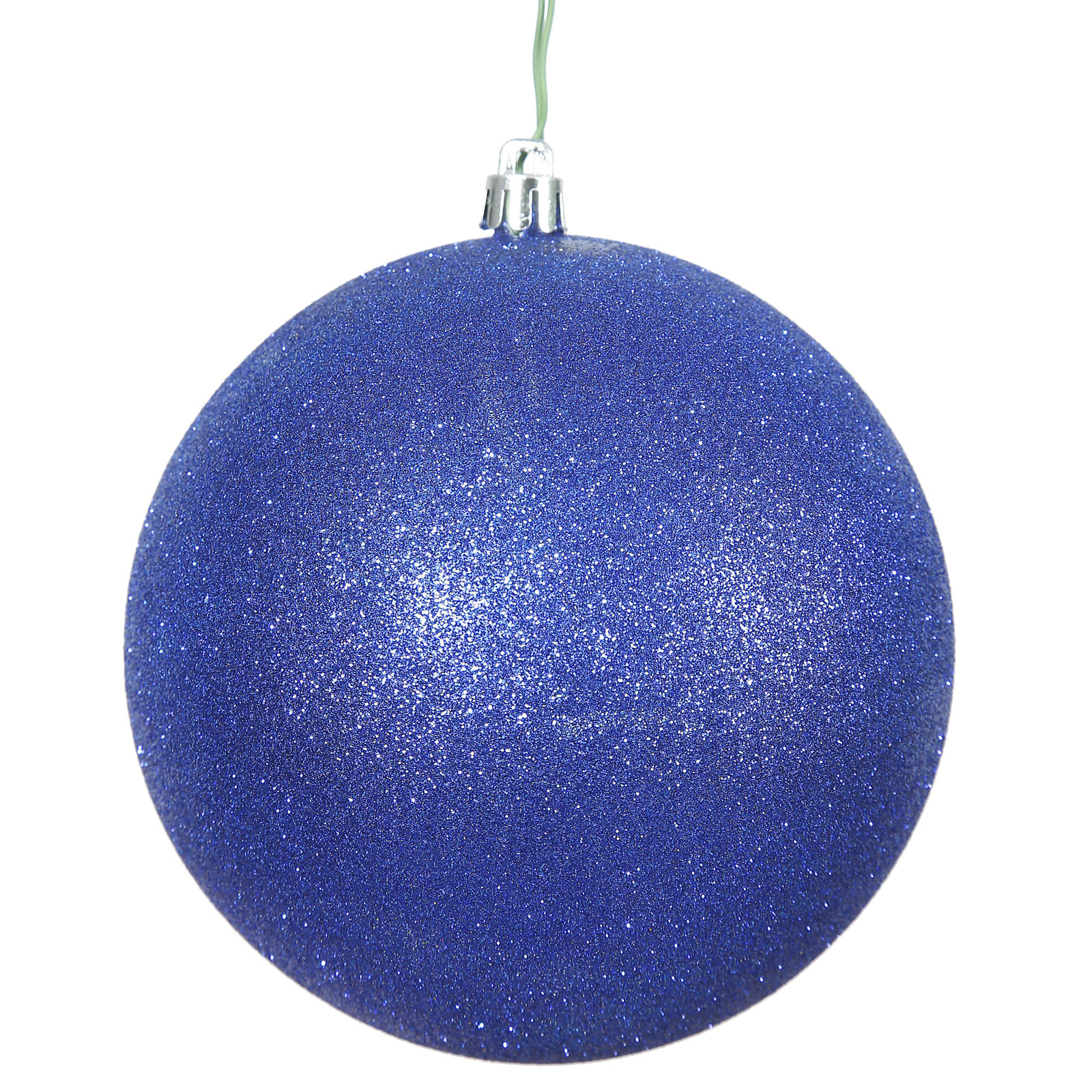 Holiday Décor Ball Ornament, 3" H x 3" W x 3" D, Cobalt Glitter