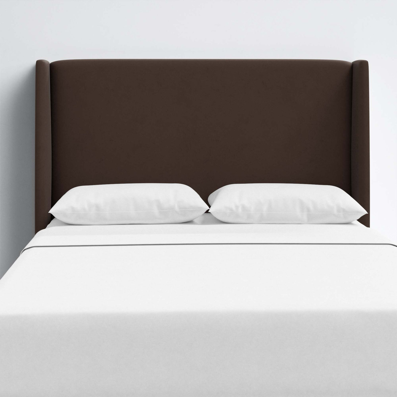 Upholstered Headboard, Twin, Classic Chocolate Velvet