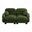 Canapé modulaire confortable en tissu de chenille plissé avec siège ergonomique en mousse haute densité, accoudoirs arrondis arrondis et 2 coussins décoratifs ronds-466071845