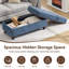 Multi-Functional Ottoman Bench for Living Room, Flip-Top Design with Wooden/Cushion Reversible Lid-444982435