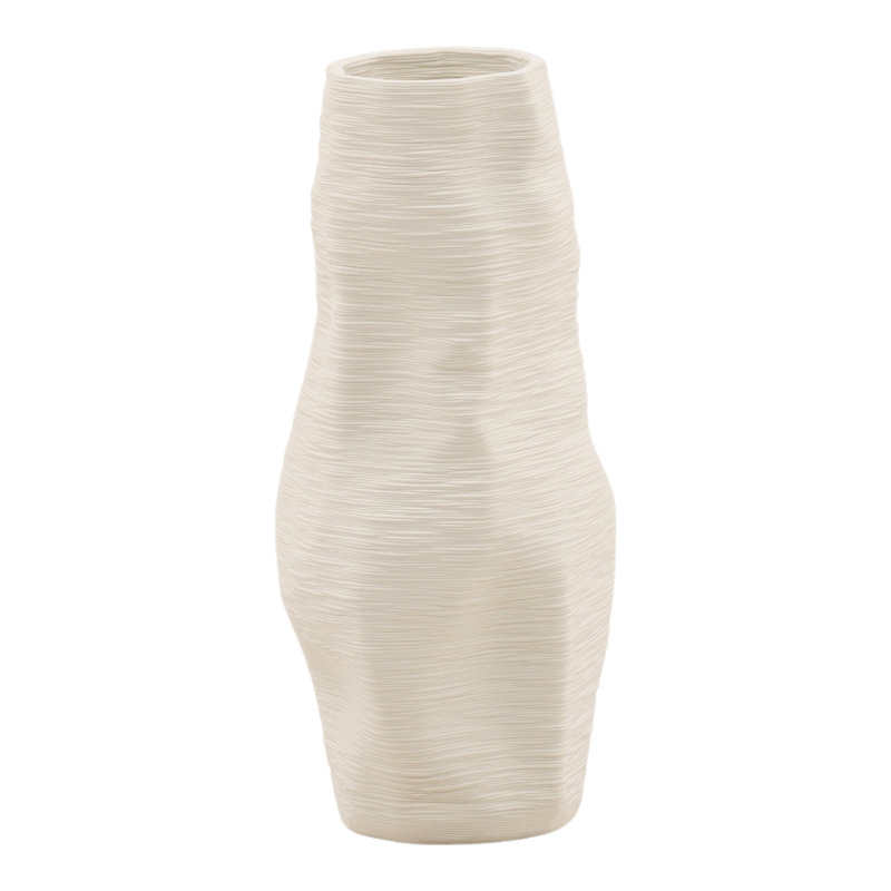Corvin - vase ivoire, H 13,19 po x l 5,71 po x P 5,71 po