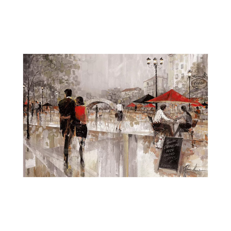 Riverwalk Charm II by Ruane Manning - Wrapped Canvas Painting, 66.04 cm H x 45.72 cm W x 1.91 cm D