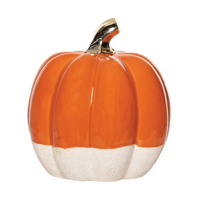 Figurine orange / blanche citrouille