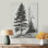 «Vintage Pine Trees On Mountain», impression murale sur toile Nature