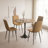 31.5" Walnut Color Round Dining Table, Tulip Table Kitchen Dining Table 2-4 People With MDF Table Top & Pedestal Base, Mid-Century End Table Leisure Coffee Table Office Living Room Table-1927166208-1927166215-1927166209