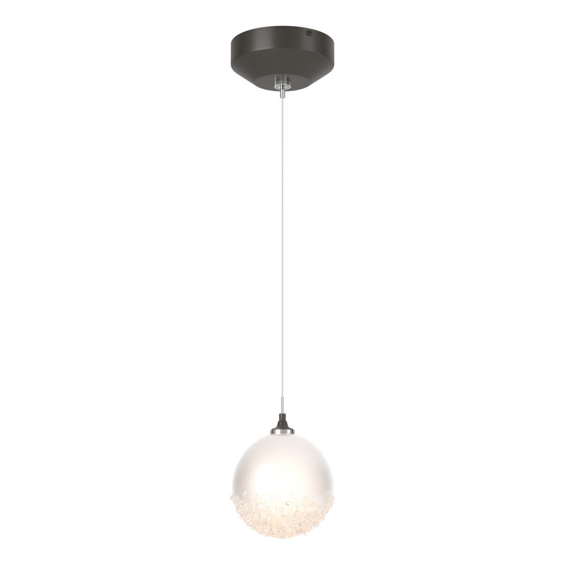 Luminaire suspendu sphère 1 lumière Fritz, Fumée foncée
