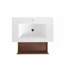 Ensemble de meuble-lavabo mural 30 po à 2 tiroirs, brun rougeâtre