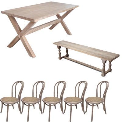 American Style Solid Wood Rectangular Dining Table