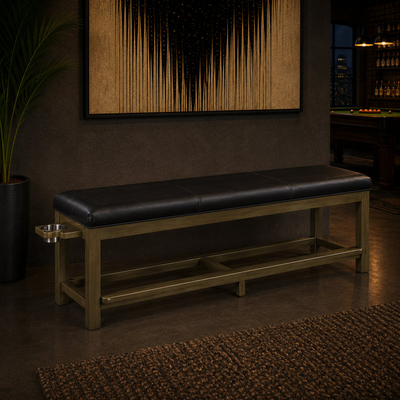Spectator Storage Bench By RAM Game Room, Slate