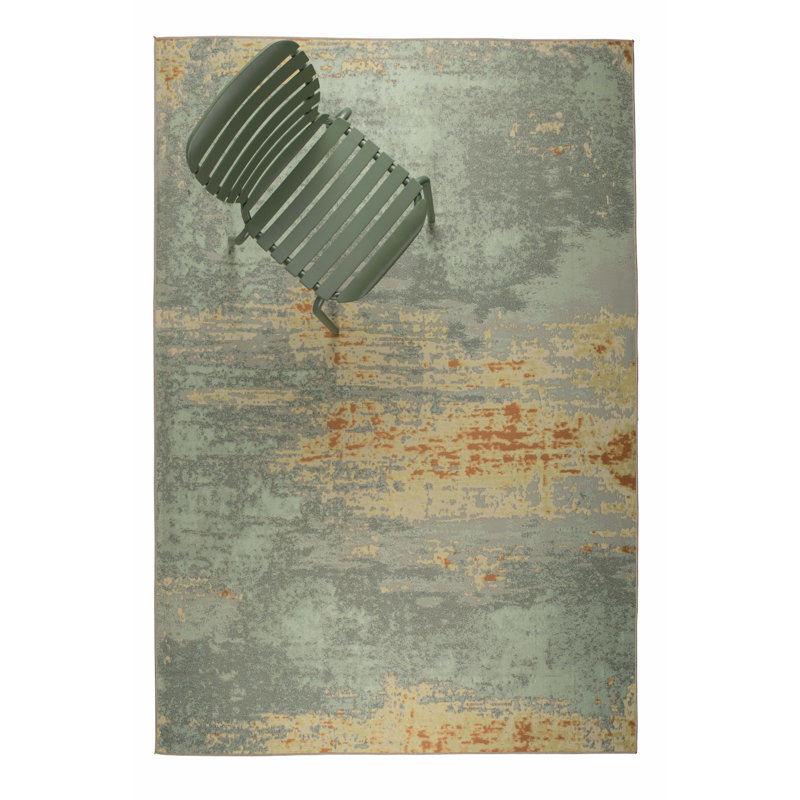 Ranger Abstract Area Rug in Beige/Gray/Green