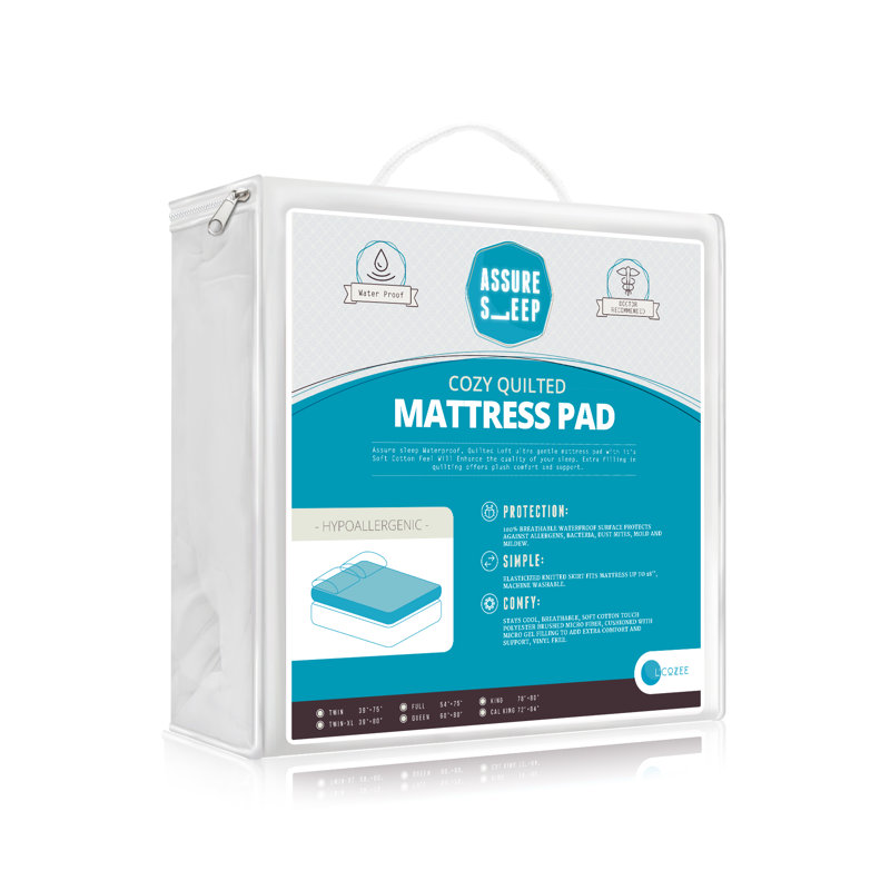 Onecre Extra-long Twin 18'' Cotton Mattress Pad, California King