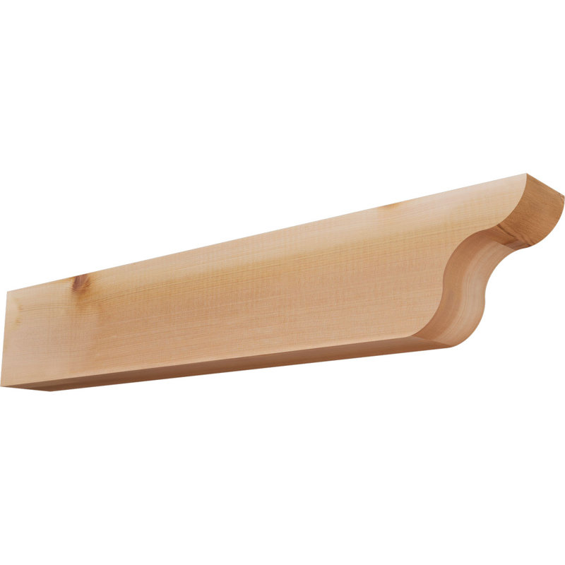 Queue de chevron lisse Carmel, Cèdre rouge de l'Ouest, H 6 po x l 3 1/2 po x L 32 po