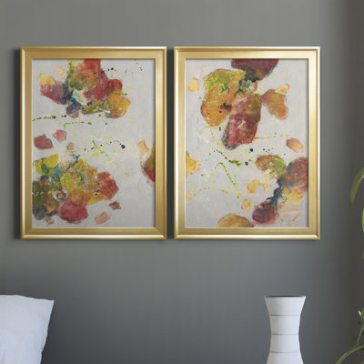 Séduisante «Love I», ensemble de 2 peintures sur toile encadrées