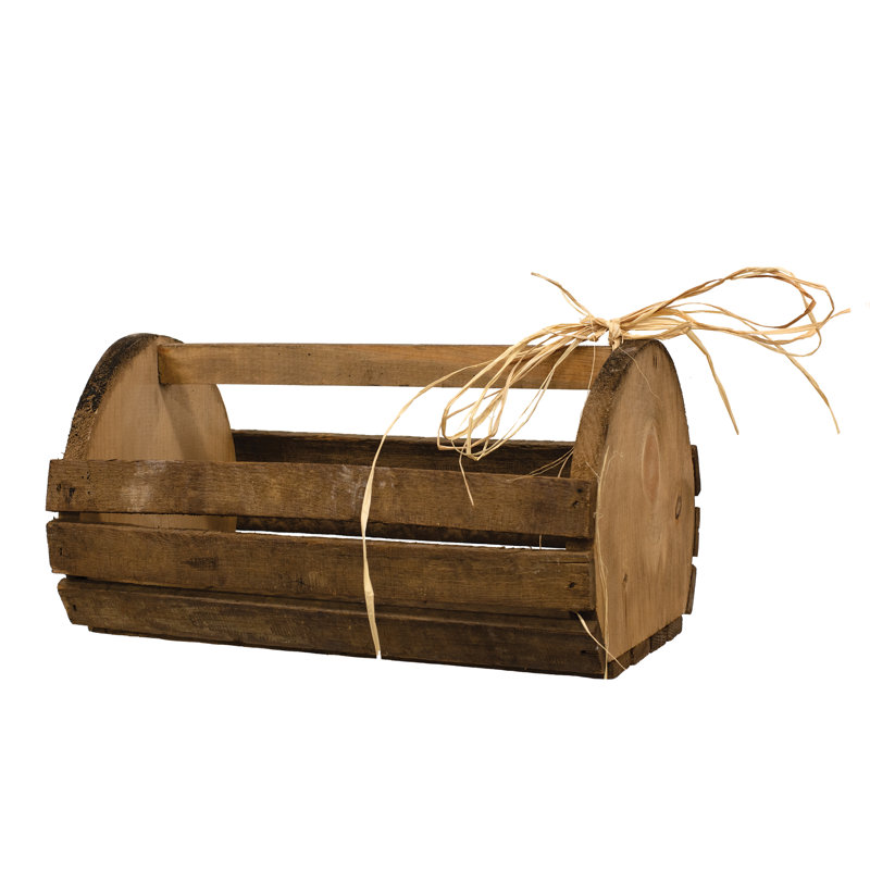 Natural Lath Large Rounded Tote, 10"W x 15.75"D x 8.5"H