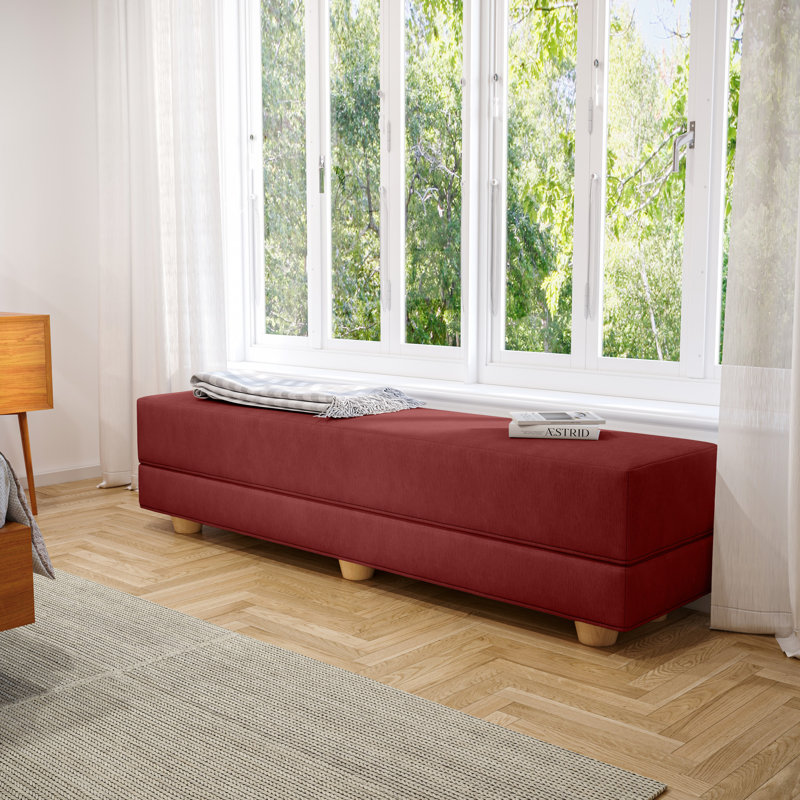 Banc convertible simple Palisades Camden, Rouge
