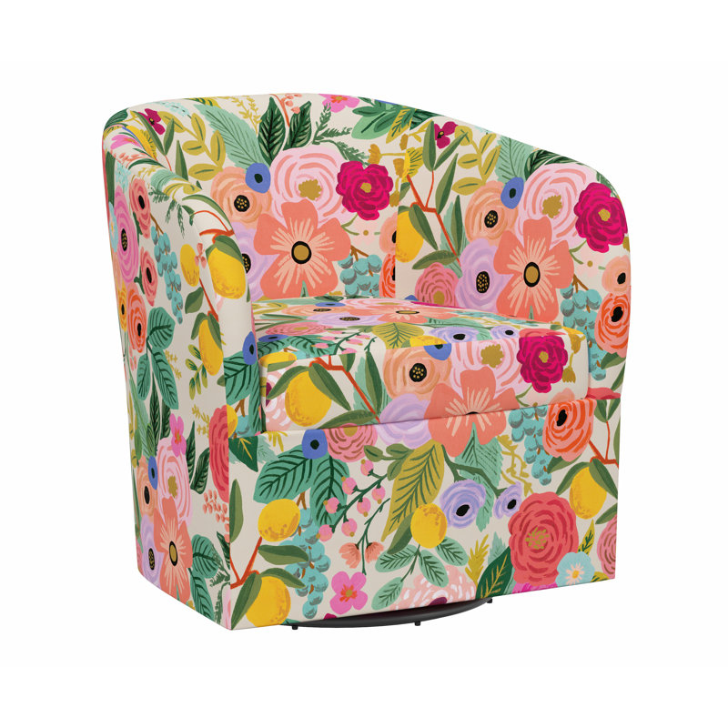 Rifle Paper Co. x Cloth & Company Rhea Swivel Chair - Thumbnail 2