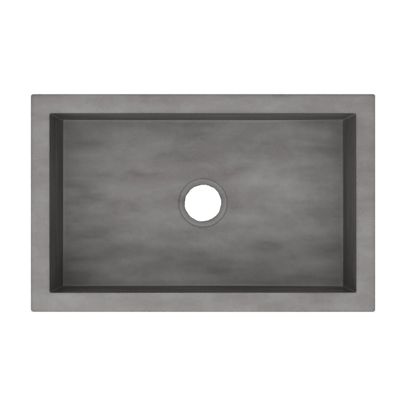 Pacifica NativeStone® Concrete 30" L x 19" W Undermount Kitchen Sink, Slate