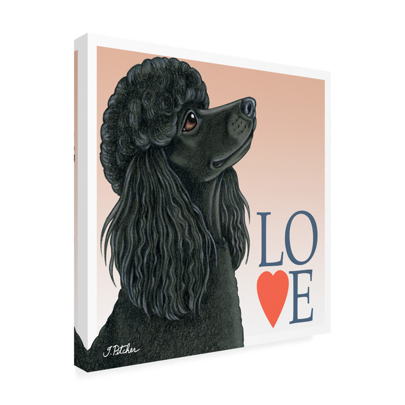 «Poodle Black Love» par Tomoyo Pitcher, H 18 po x l 18 po x P 2 po