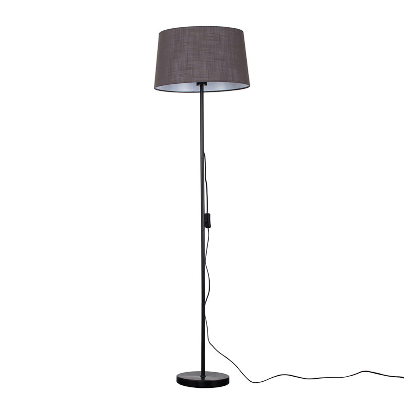 Bekbele 147cm Black Traditional Floor Lamp, LED Bulb, Dark Grey