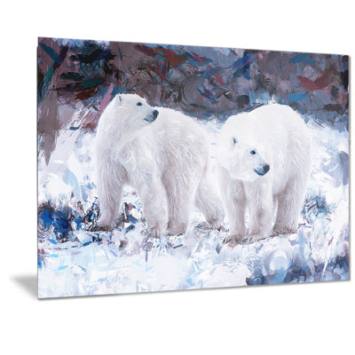 « polar bear pals », impression sur métal