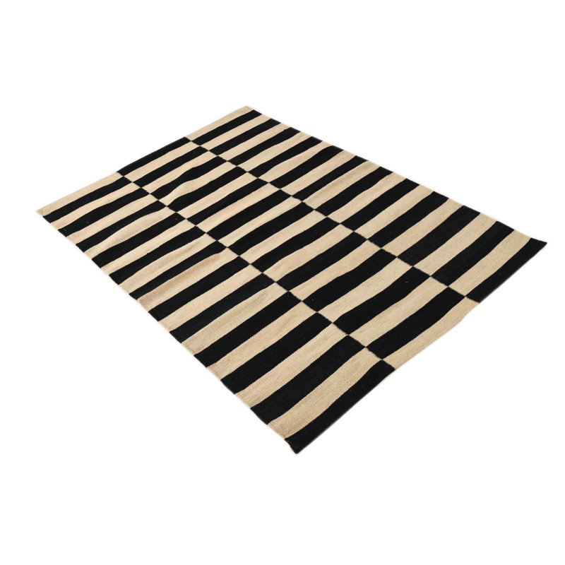 Tapis noir et blanc Jessen