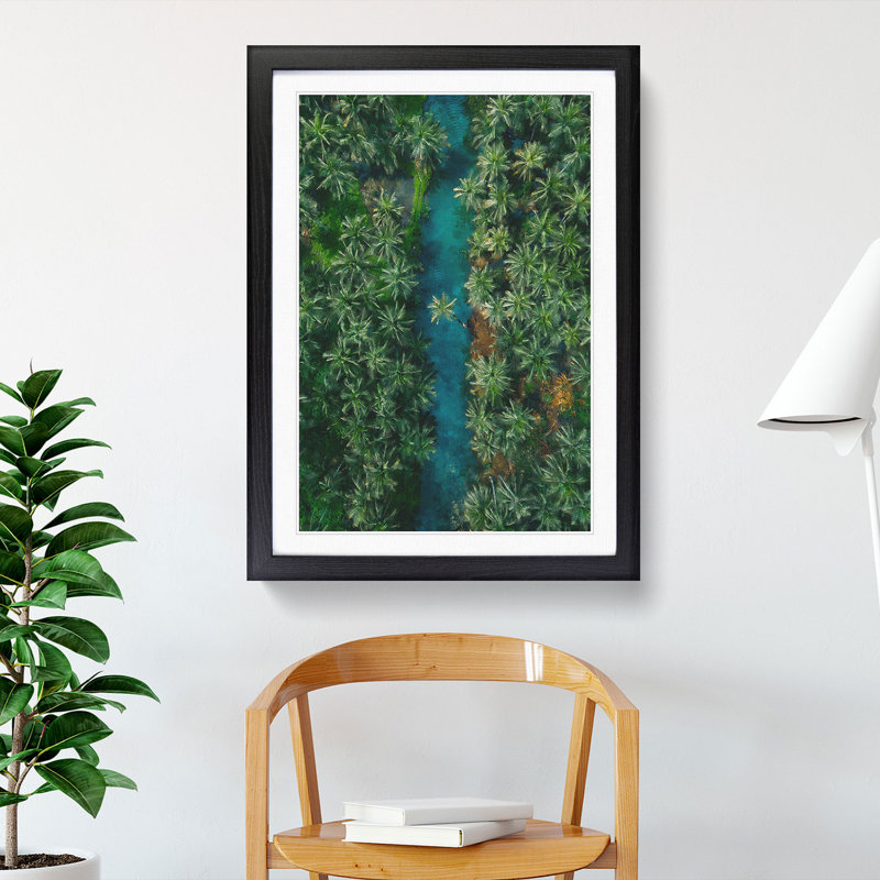 Above Dapa in the Philippines - Picture Frame Graphic Art, 36cm H x 27cm W x 2cm D, Black Framed