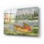 «Canoe Camp with Cabin '» par Paul Brent, art mural en verre acrylique-691068628