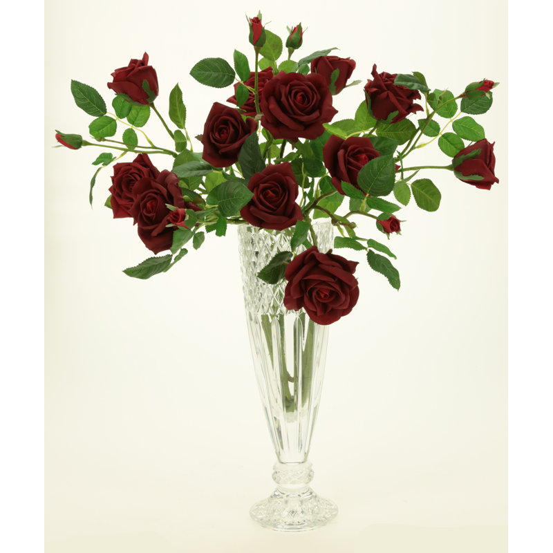 Luscious Garden Rose Natural Touch, Box Of 6 - 31 Inches, Red
