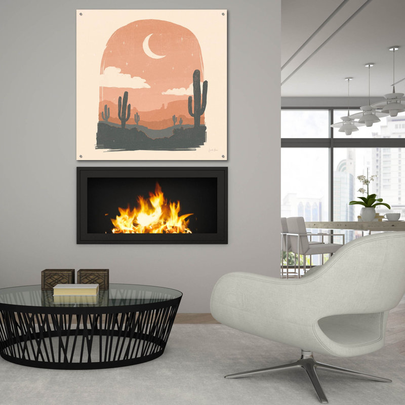 «Desert 2 Sq» par Janelle Penner, art mural en verre acrylique, H 36 po x l 36 po x P 0,2 po