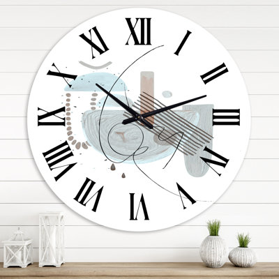 Minimal Compositions of Abstract Face IX - Horloge murale moderne