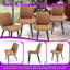 Ensemble de 4 chaises de salle à manger sans accoudoirs en cuir PU avec coussins épais et pieds en métal robustes-123167641