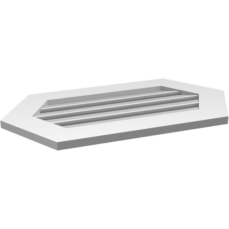 Évent horizontal fonctionnel à pignon en uréthane à surface horizontale Signature, H 18 po x l 32 po x P 1 po