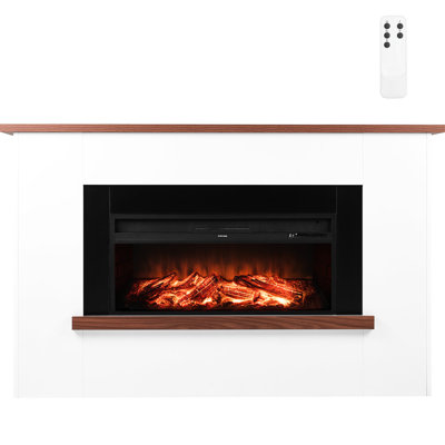 Foyer électrique sur pied 5120BTU 1500W avec, 65,5 pouces, flammes réglables, minuterie, télécommande, protection contre la surchauffe, idéal pour la maison, poêle en acier, pouces autoportants, 5120BTU, chambre à coucher,