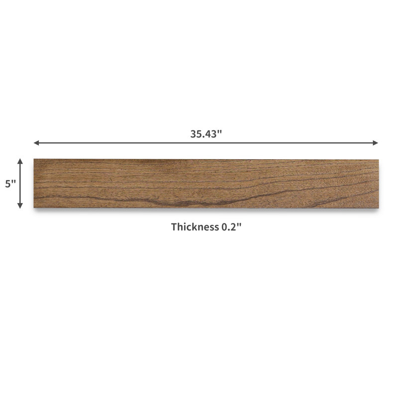 Panneaux muraux auto-adhésifs 5 "x 35,5" brun (paquet de 10)