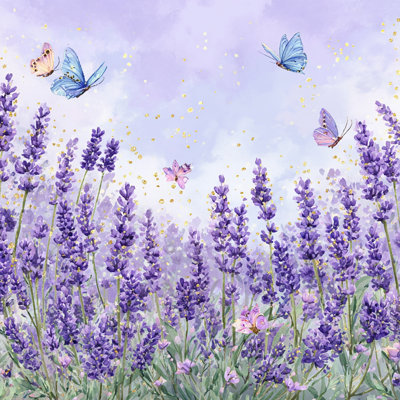 Lavender Drift Garden Wrapped Canvas Wall Art