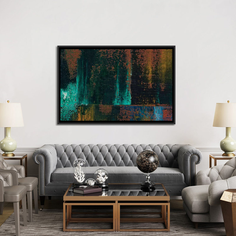 « what it is », impression sur toile, Toile avec cadre noir, Pas de tapis, H 32 po x l 48 po x P 1,5 po
