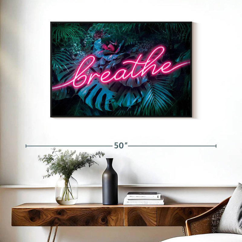 Tergel Breathe, typographie, H 25 po x l 37 po