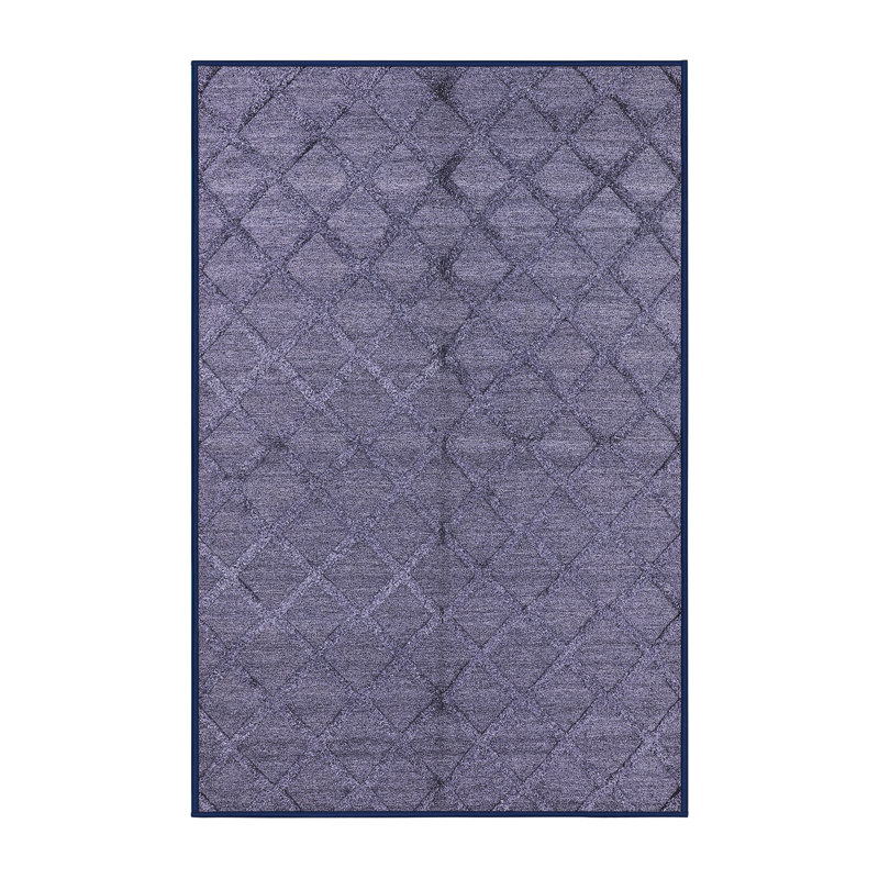 Tapis mauve à motif géométrique Menderes, Rectangle 4 pi x 6 pi