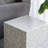 14x14x18" Square Accent Stool with White Capiz Shell Finish and Gold Pedestal Base