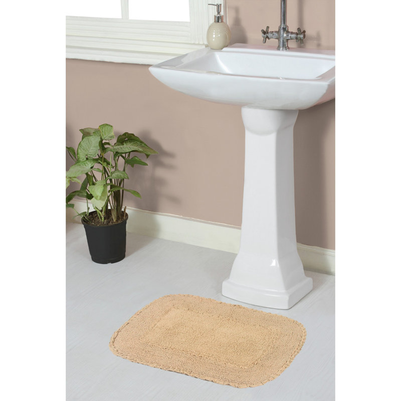 Tapis pour salle de bain Maytham, Lin lin, Rectangle - l 17 po x L 24 po