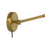 1-Light Plug-in Black/Brass Armed Sconce