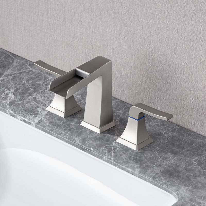Widespread 2-handle Bathroom Faucet, Brushed Nickel