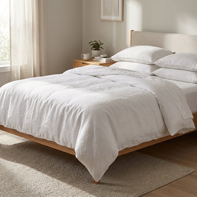Ensemble de housse de couette en lin français à motif de tapis - très grand