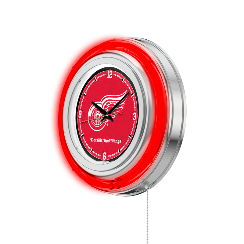 Horloge murale 15" nhl, Detroit Red Wings