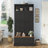 Farmhouse Hall Tree with Bench and Cabinet, 4-in-1 Entryway Organizer, Modern Storage Solution for Coats, Shoes, and More
