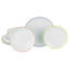 Luna Color Line Porcelain China Dinnerware Set 12 Piece - Service for 4