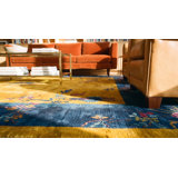 Antique Wool - Manchester Yellow / Gold Orange Hand Knotted Pile Rug