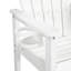 Chaise d'extérieur à hauteur de bar blanche et résistante aux intempéries avec fauteuil de patio avec porte-gobelet et nécessitant peu d'entretien